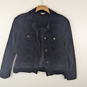 J. Jill Corduroy Black Jacket, Sz S